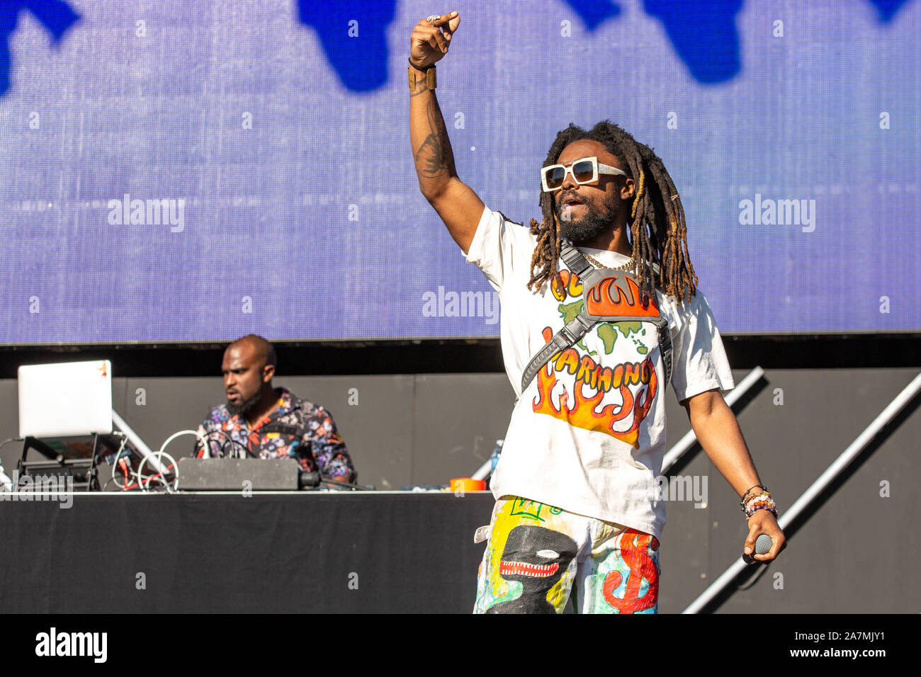 1 novembre, 2019, Las Vegas, Nevada, États-Unis : OLU (JOHNNY VENUS) d'EarthGang pendant le jour N Vegas Festival de musique au Festival de Las Vegas à Las Vegas, Nevada (crédit Image : © Daniel DeSlover/Zuma sur le fil) Banque D'Images