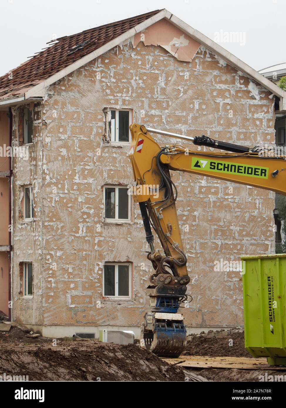 Abbruch eines Wohnsiedlung à Regensdorf ZH Banque D'Images