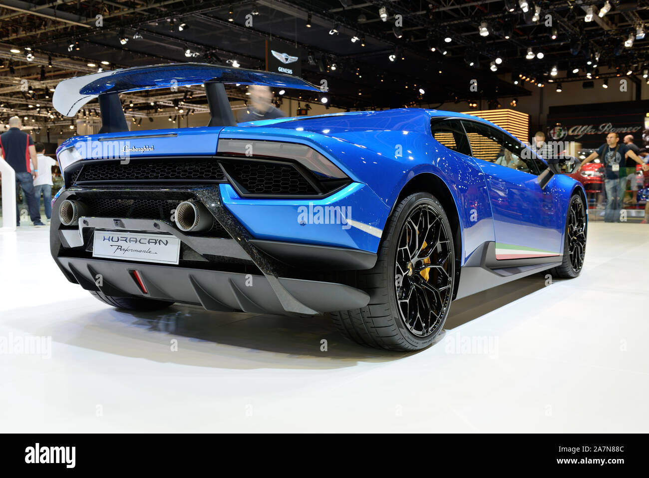 Dubaï, Émirats arabes unis - 17 NOVEMBRE : l'Ouragan Performante Lamborghini sportscar est sur Dubai Motor Show 2017 le 17 novembre, 2017 Banque D'Images