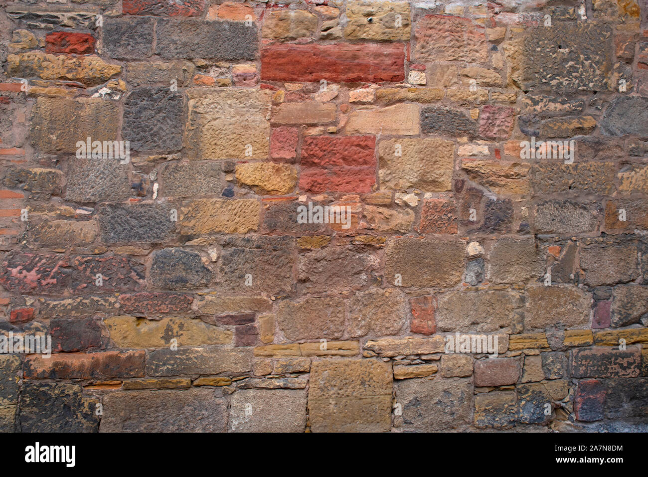 Vieux Mur de pierre typique de l'Alsace Banque D'Images