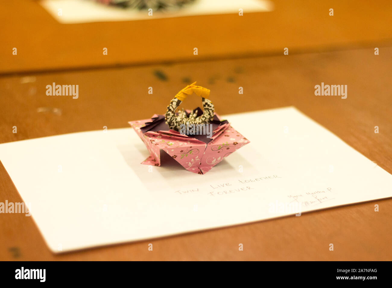 Art Origami sur une exposition Banque D'Images