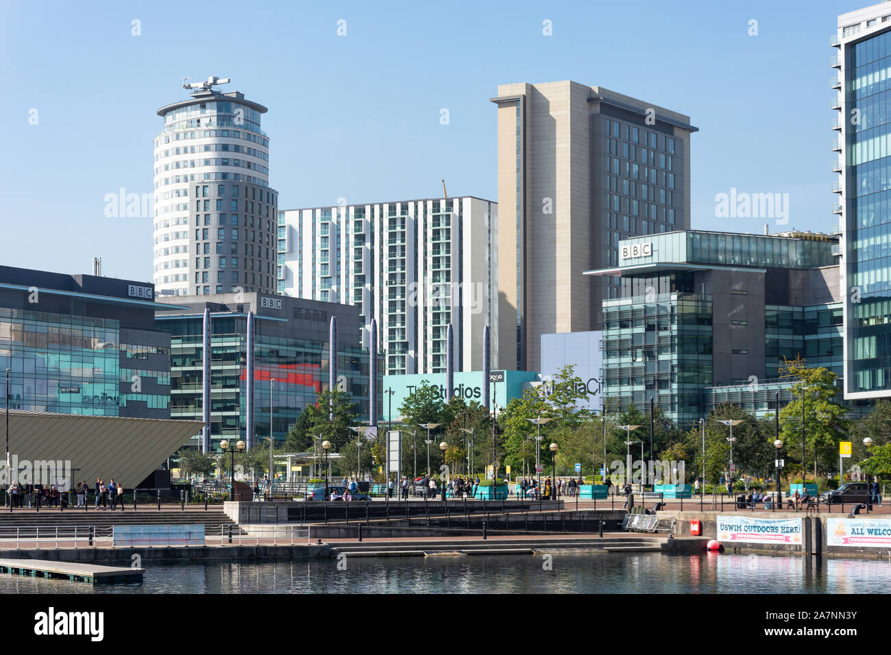 Les studios de la BBC à MediaCityUK, Salford Quays, Salford, Greater Manchester, Angleterre, Royaume-Uni Banque D'Images
