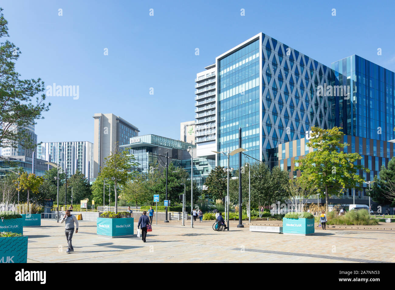 Les studios de MediaCityUK, Salford Quays, Salford, Greater Manchester, Angleterre, Royaume-Uni Banque D'Images