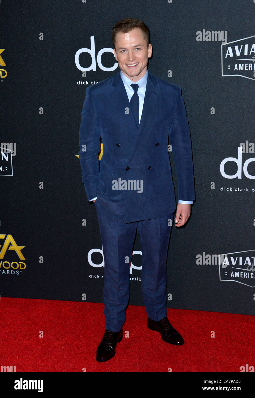 LOS ANGELES, USA. Novembre 03, 2019 : Taron Egerton au 23e Hollywood Film Awards au Beverly Hilton Hotel. Photo : Paul Smith/Featureflash Banque D'Images