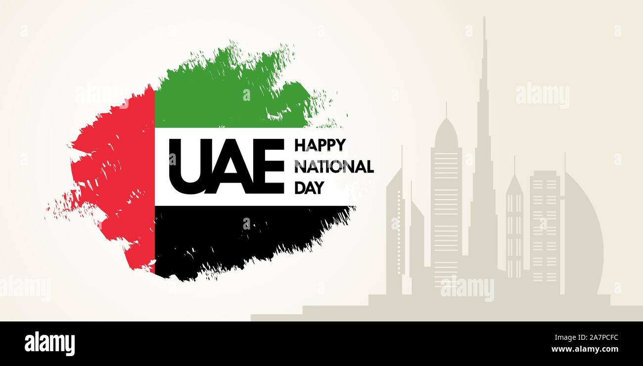 Heureuse Journée nationale émirats. Emirats Arabes Unis journée nationale de conception de carte de vœux. Illustration de Vecteur