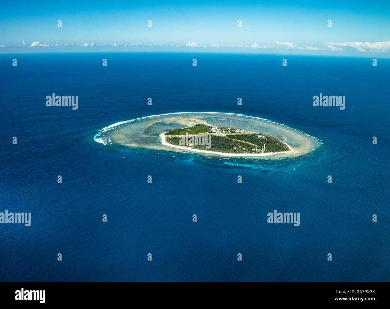 Lady Elliot Island, une île de corail, à la pointe sud de la Grande Barrière de corail en Australie, un site de l'UNESCO Banque D'Images