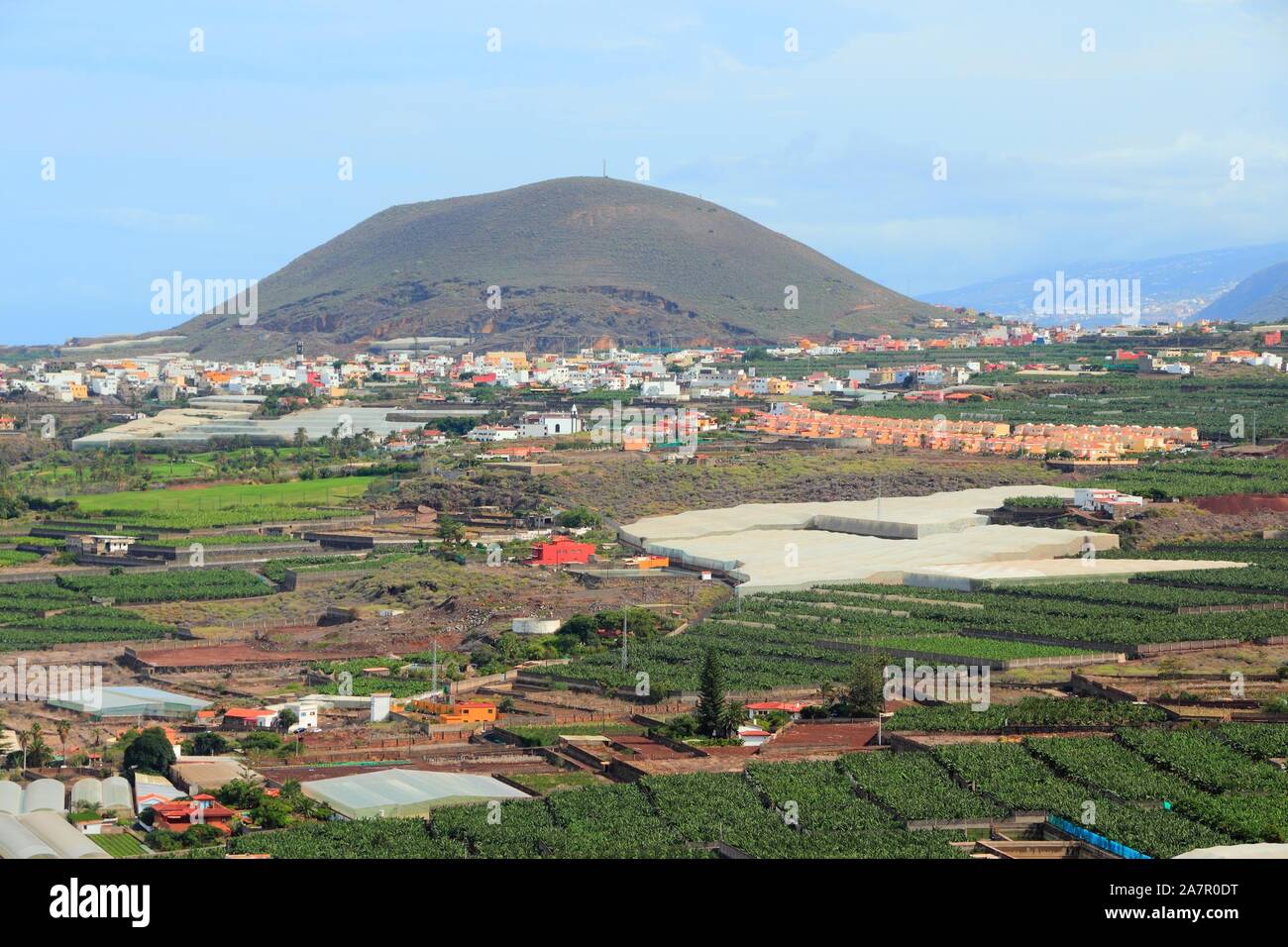 Tenerife - superficie agricole dans la région de Buenavista del Norte. Exploitations bananières. Banque D'Images