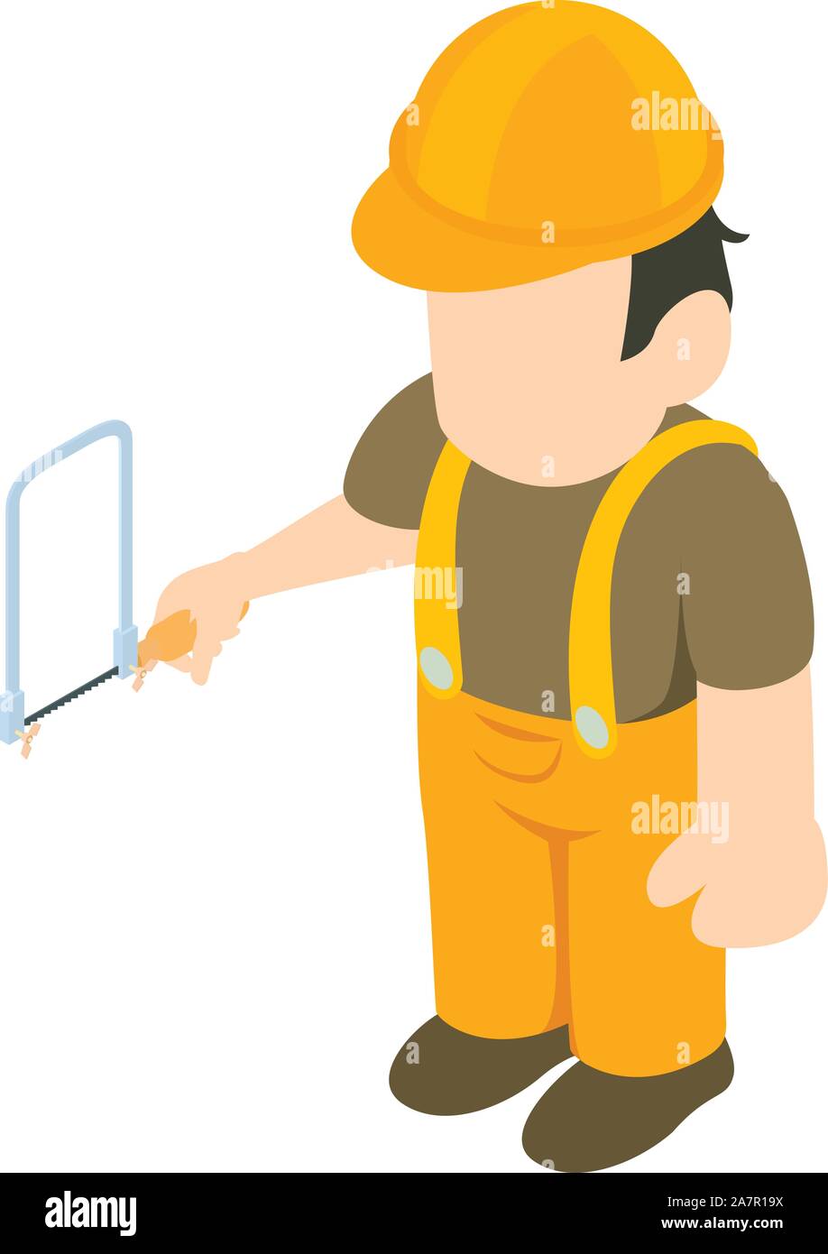 Icône style isométrique, menuisier Illustration de Vecteur