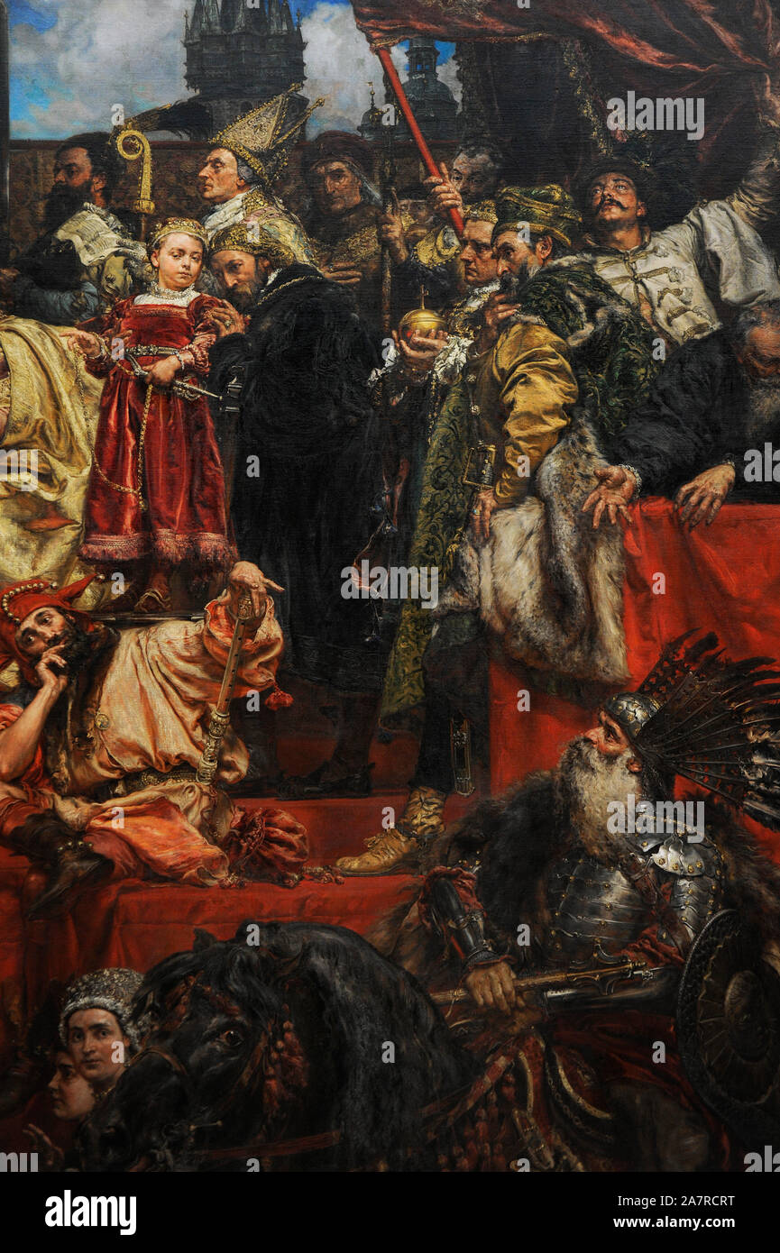 Jan Matejko (1838-1893). Peintre polonais. L'hommage prussien, 1882. Détail. Galerie d'Art Polonais du xixe siècle (Musée Sukiennice). Musée National de Cracovie. La Pologne. Banque D'Images