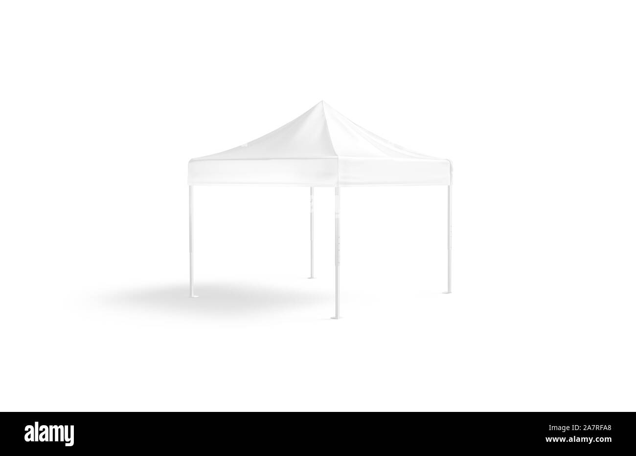 Maquette de tente à baldaquin blanc vierge, isolée Banque D'Images