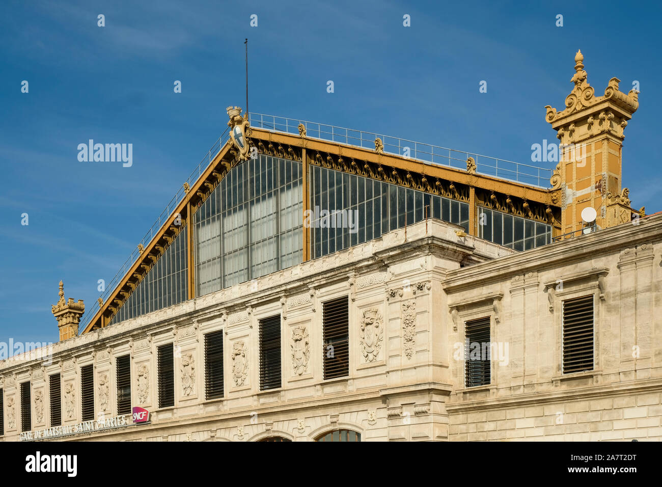 Bâtiment de la gare Saint-Charles à Marseille, France Banque D'Images