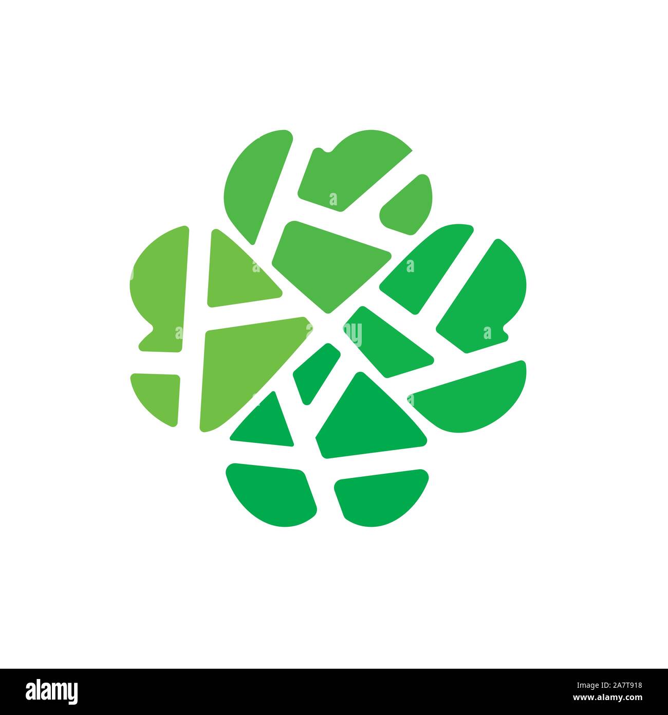 L'icône vert trèfle géométrique- vector illustration Illustration de Vecteur