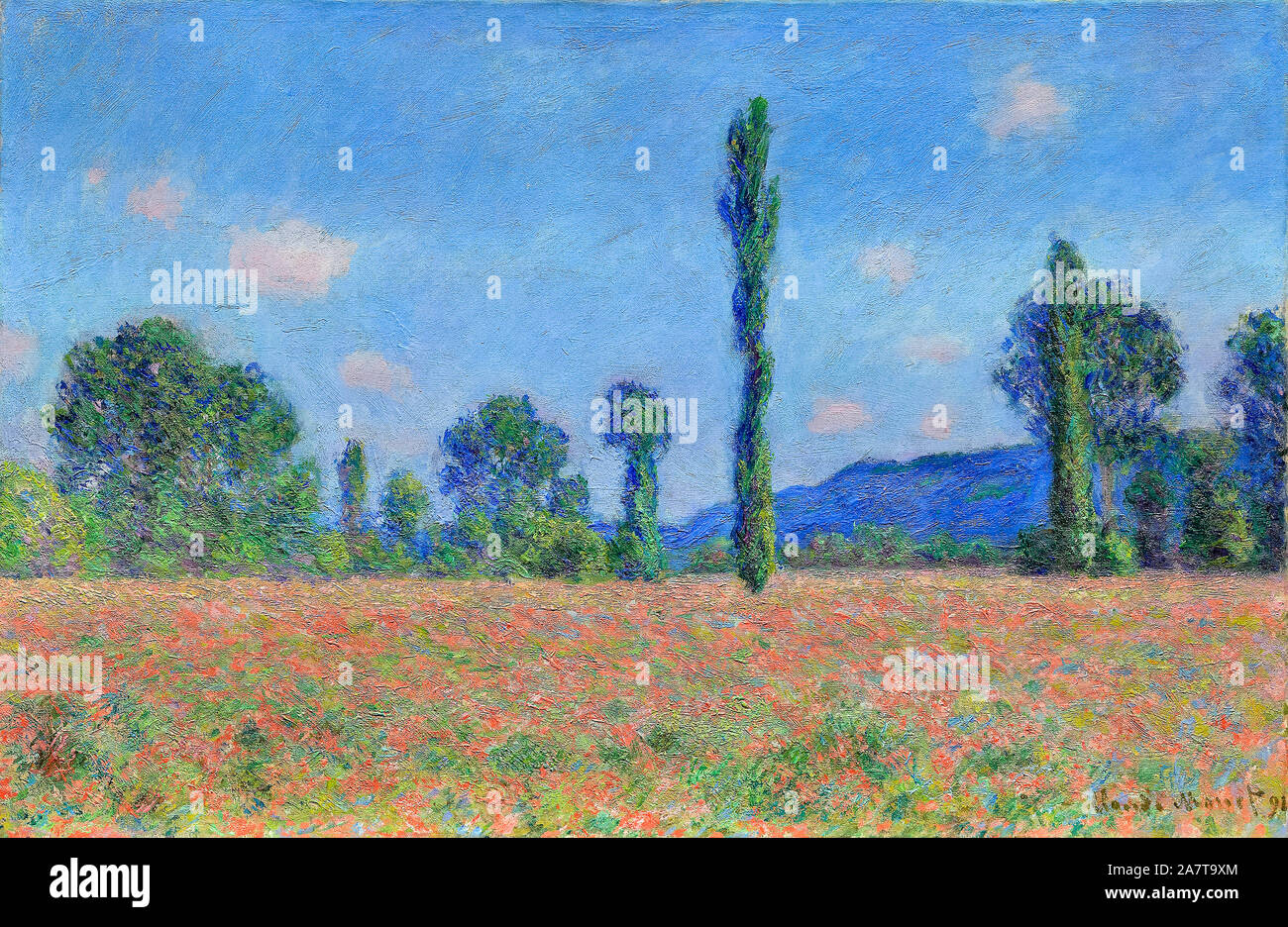 Claude Monet, peinture de paysages, champs de coquelicots, (Giverny), 1890-1891 Banque D'Images