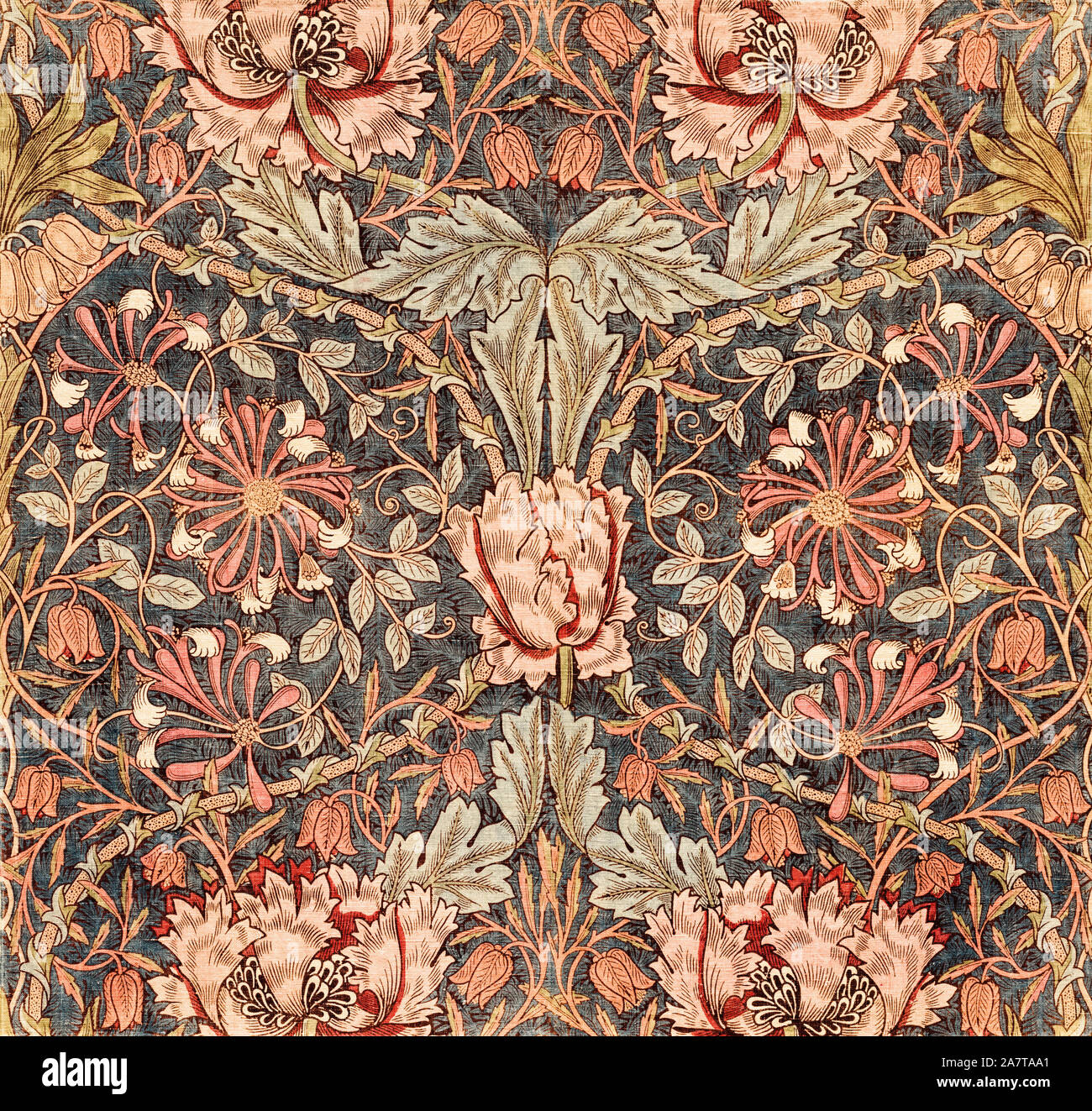 William Morris, Fabric Pattern, chèvrefeuille, 1900 Banque D'Images