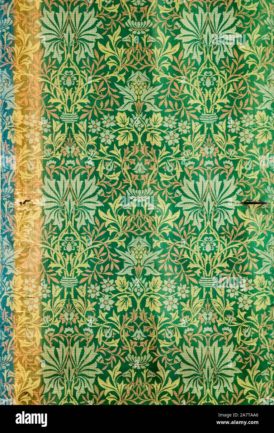 Motif de tissu, William Morris, jardin de fleurs, 1879 Banque D'Images