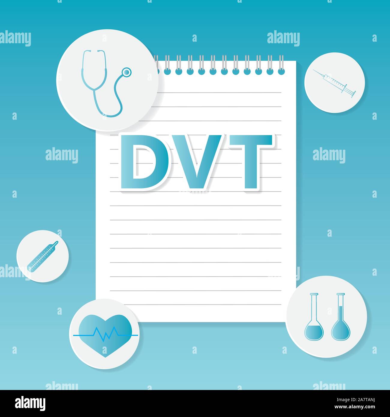 La thrombose veineuse profonde (TVP) concept médical Illustration de Vecteur