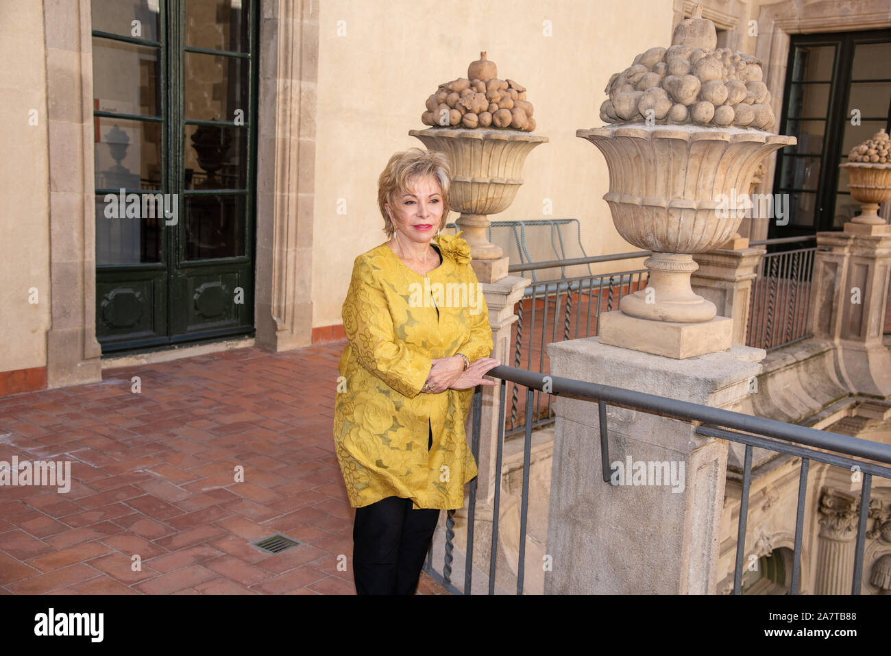 Barcelona España 04/11/2019 Isabel Allende Barcino Premio de Novela Histórica Vivimos tiempos de oscuridad", dijo la célebre escritora chilena Isabel Banque D'Images