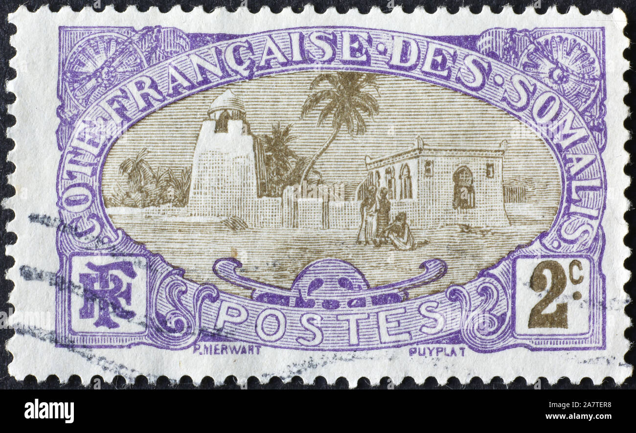 Le vieux Nice timbre-poste de la Somalie Banque D'Images