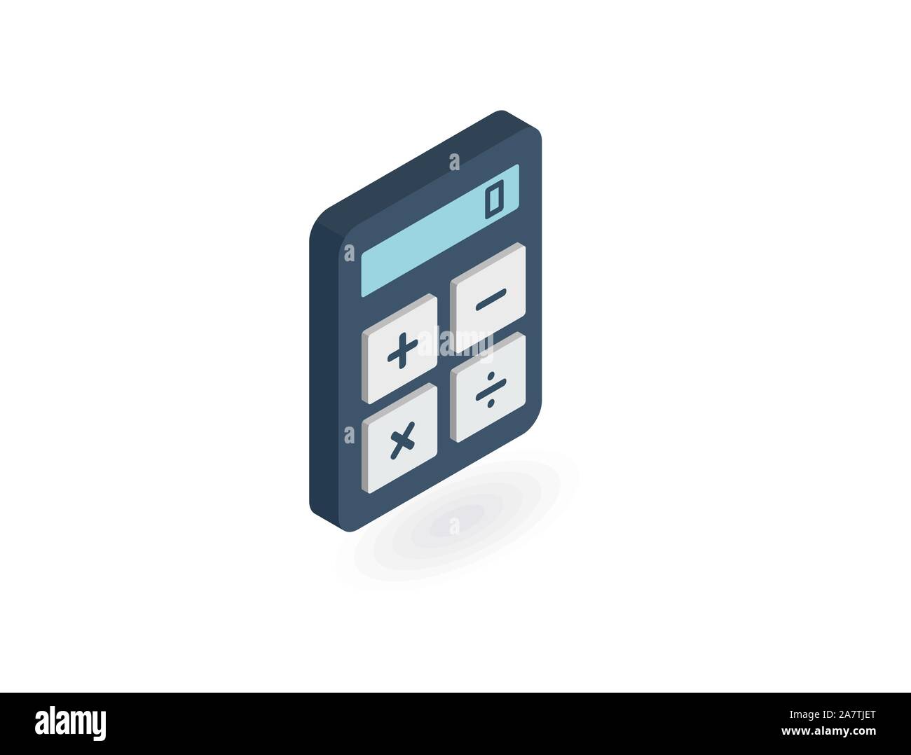 Le logo 3d calculatrice calculatrice, calculatrice, l'icône 3d vector illustration Illustration de Vecteur
