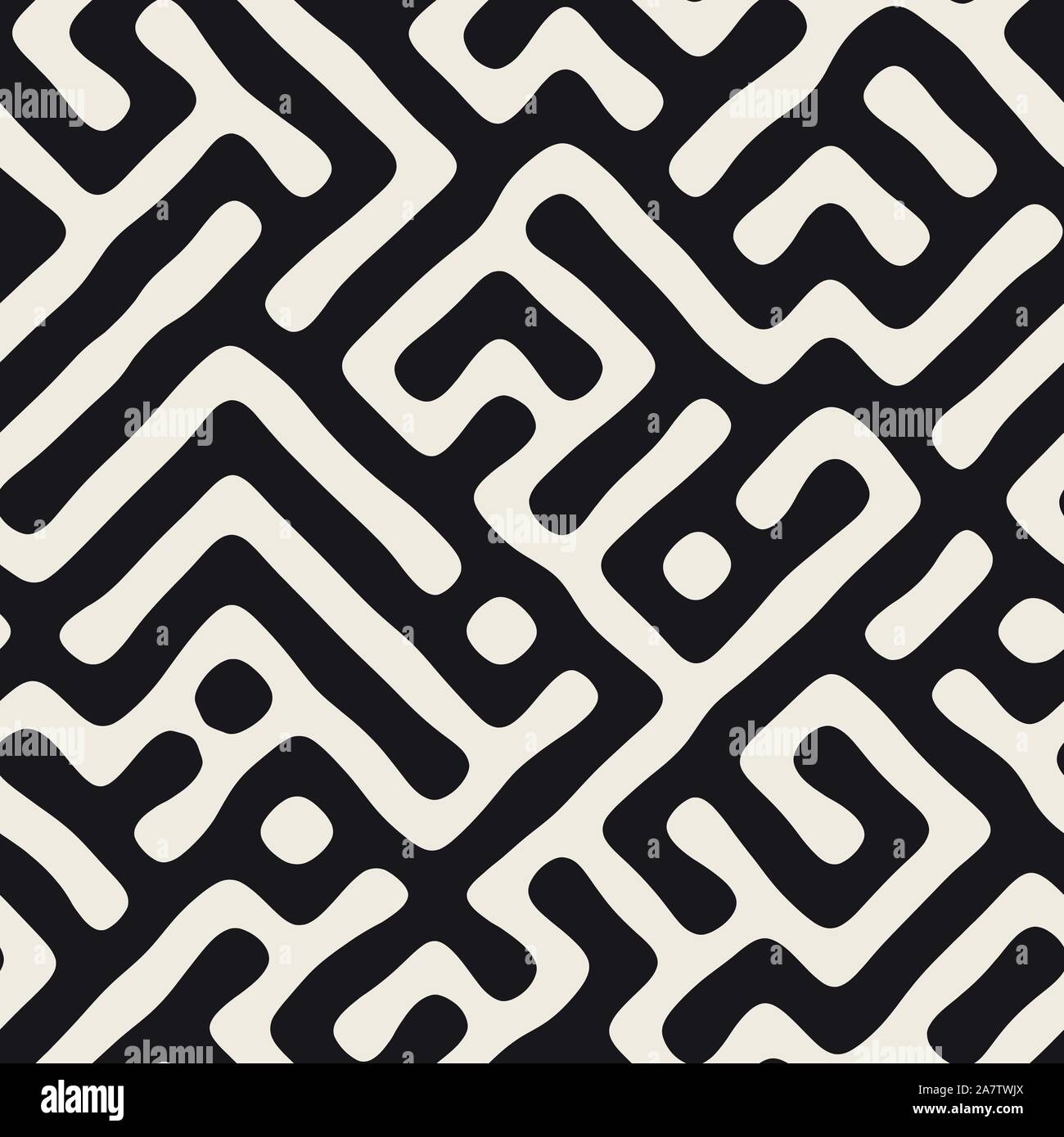 Vector pattern. transparente Des formes organiques monochrome de texture. Résumé fond arrondi élégant lignes malpropre. Illustration de Vecteur