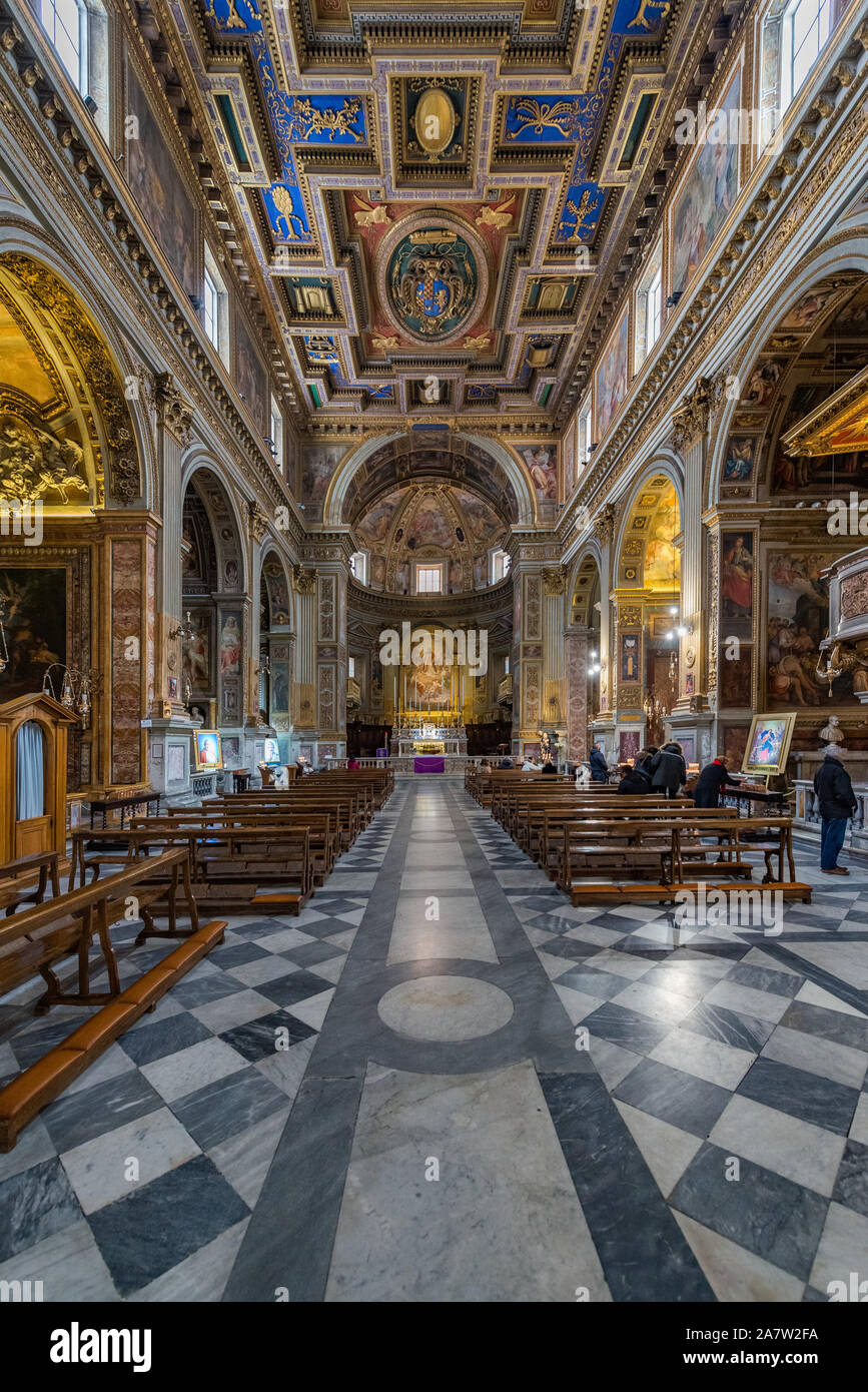Église romane San Marcello al Corso. Italie Banque D'Images