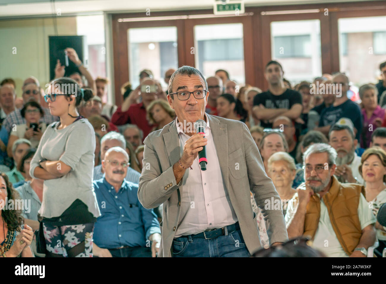 Palma de Mallorca, Espagne / Novembre 01, 2019 : Juan Pedro Yllanes, adjoint de Unidas Podemos au Parlement des Îles Baléares Banque D'Images