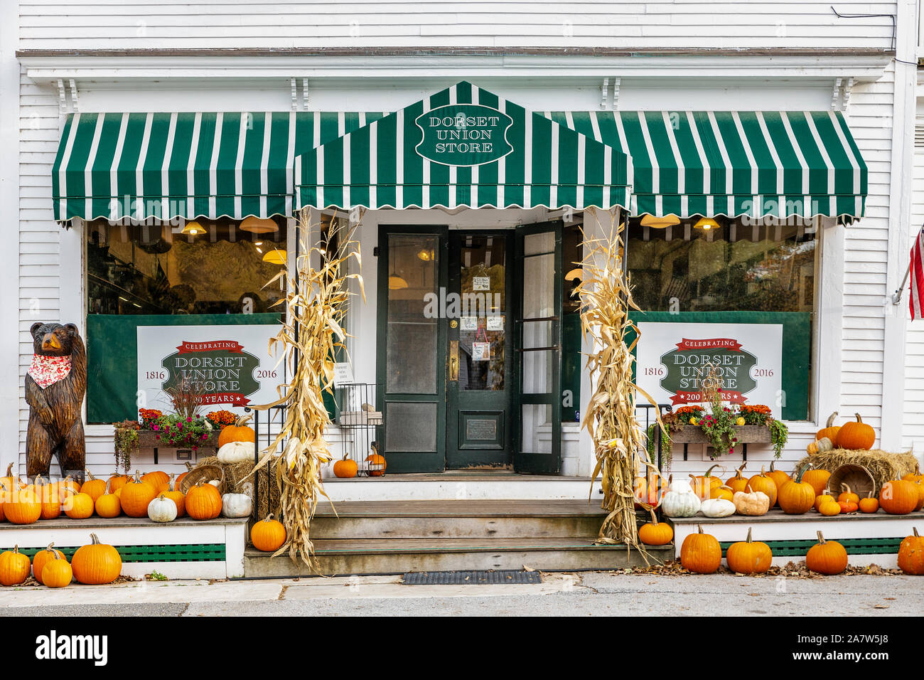 Magasin général Dorset, Dorset, Vermont, USA. Banque D'Images