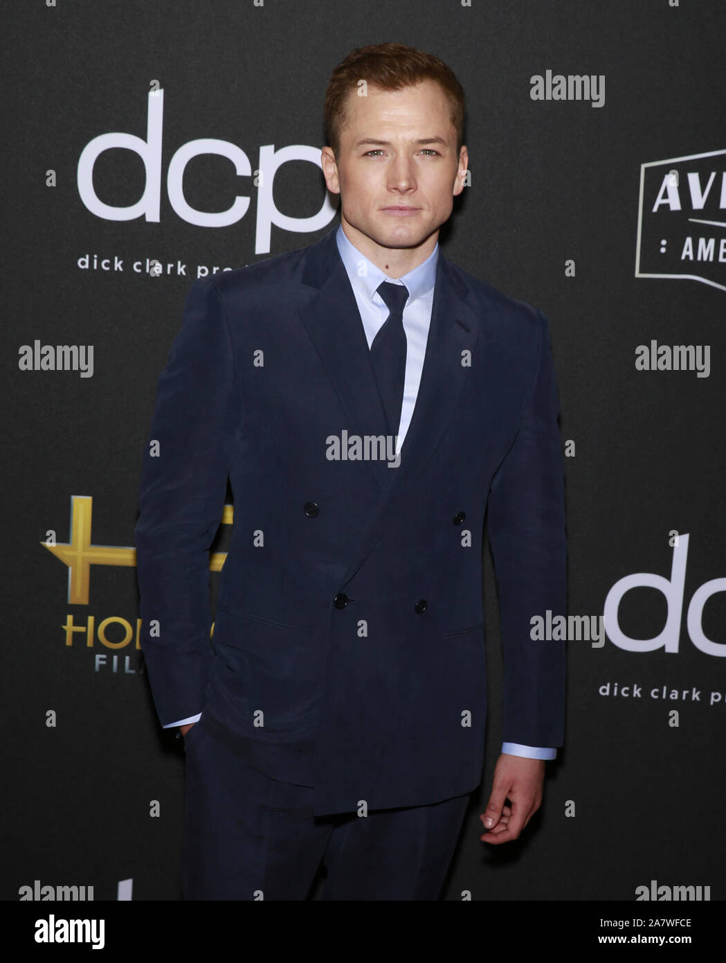 Los Angeles, Californie - Nov 03, 2019 : Taron Egerton assiste à la 23e Hollywood Film Awards au Beverly Hilton Hotel Banque D'Images