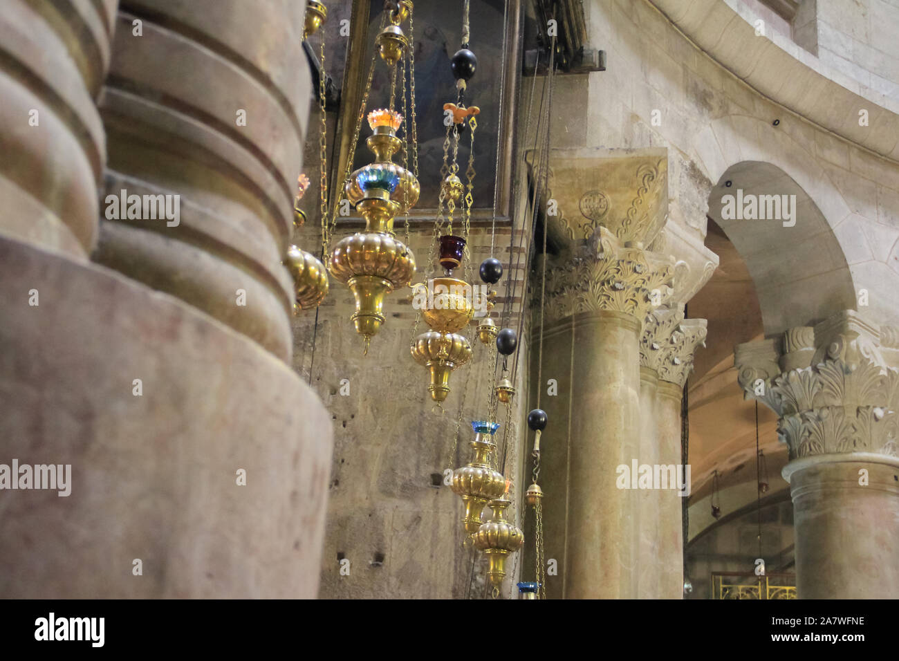 Coupole sur Jésus Tombeau vide à Jérusalem. Banque D'Images