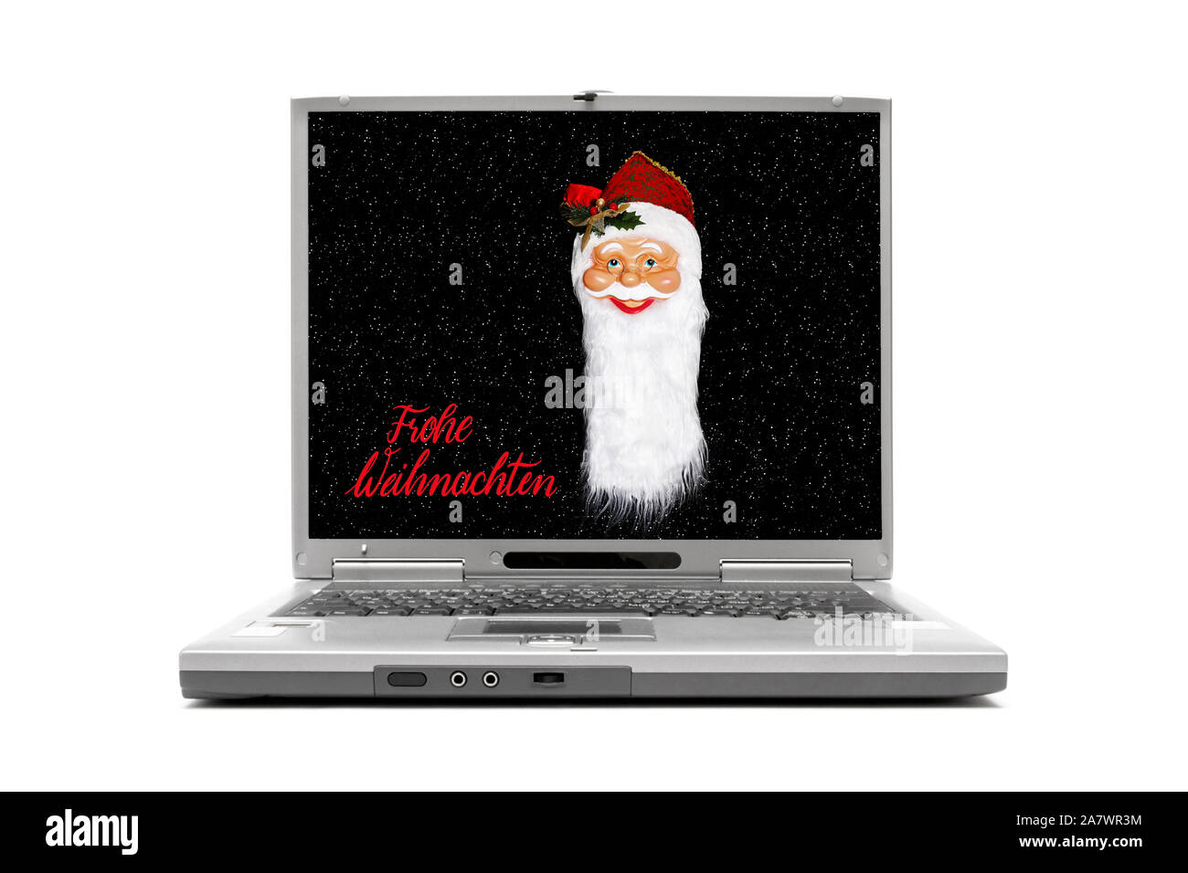 Coffre zeigt Weihnachtsgrüsse Online Banque D'Images