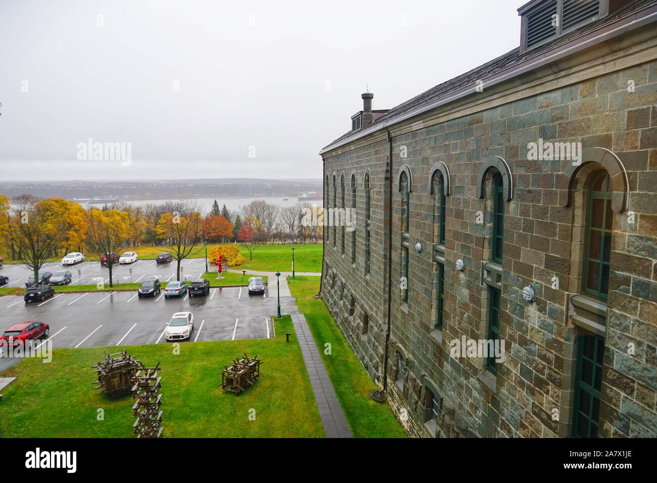 La VILLE DE QUÉBEC, CANADA -31 oct 2019- Vue du Musée national des beaux-arts du Québec (MNBAQ), un musée d'art complexe dans quatre pavillons situés dans Batt Banque D'Images