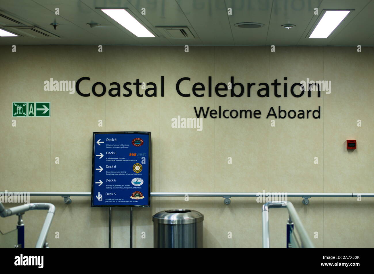 Panneau BC Ferries's Coastal Celebration Banque D'Images