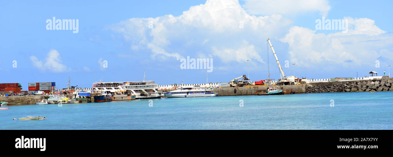 Le port de Moroni, Comores. Banque D'Images