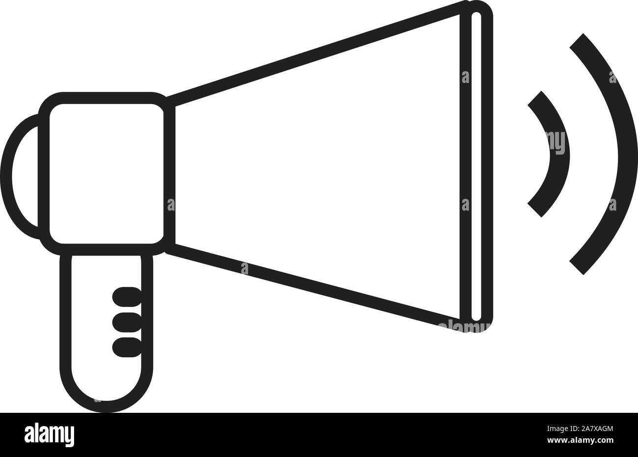 mégaphone concept news digital internet design. icône de mégaphone sur fond transparent. style plat. Illustration de Vecteur