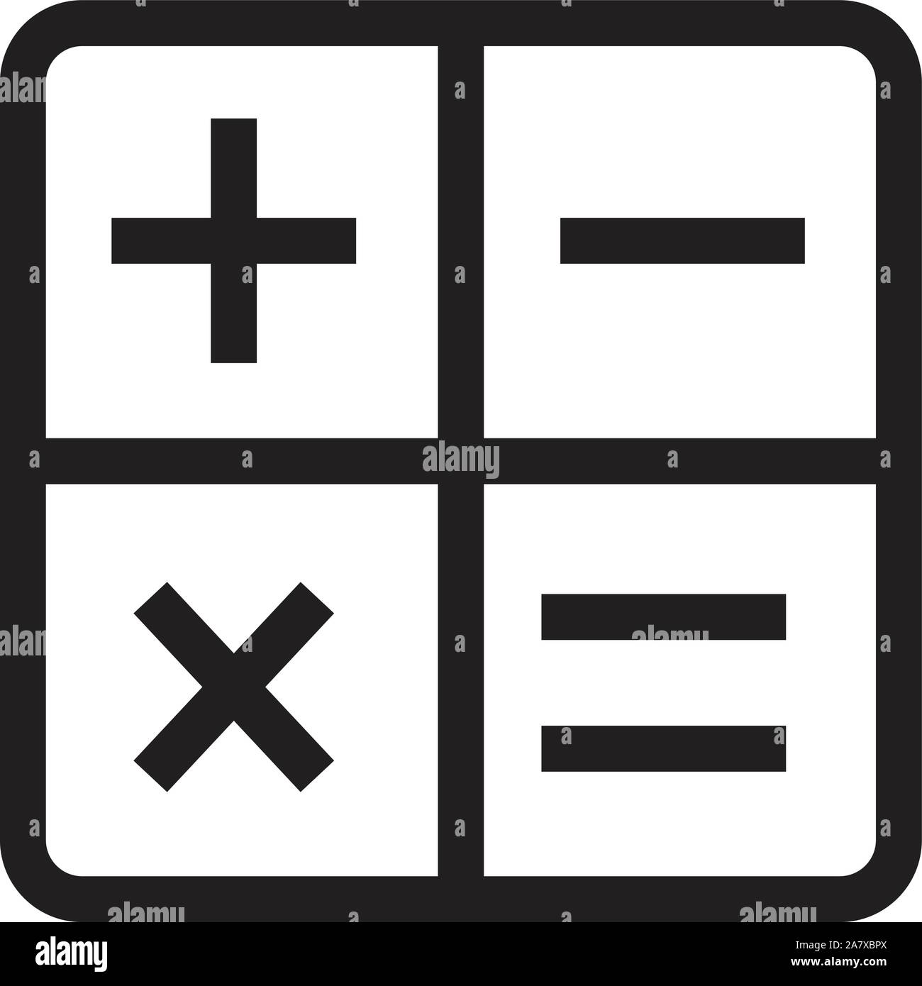 L'icône de la calculatrice sur fond blanc. Télévision. style icône calculatrice pour votre web site design, logo, l'app, l'assurance-chômage. calculatrice calculatrice. symbole signe. Illustration de Vecteur