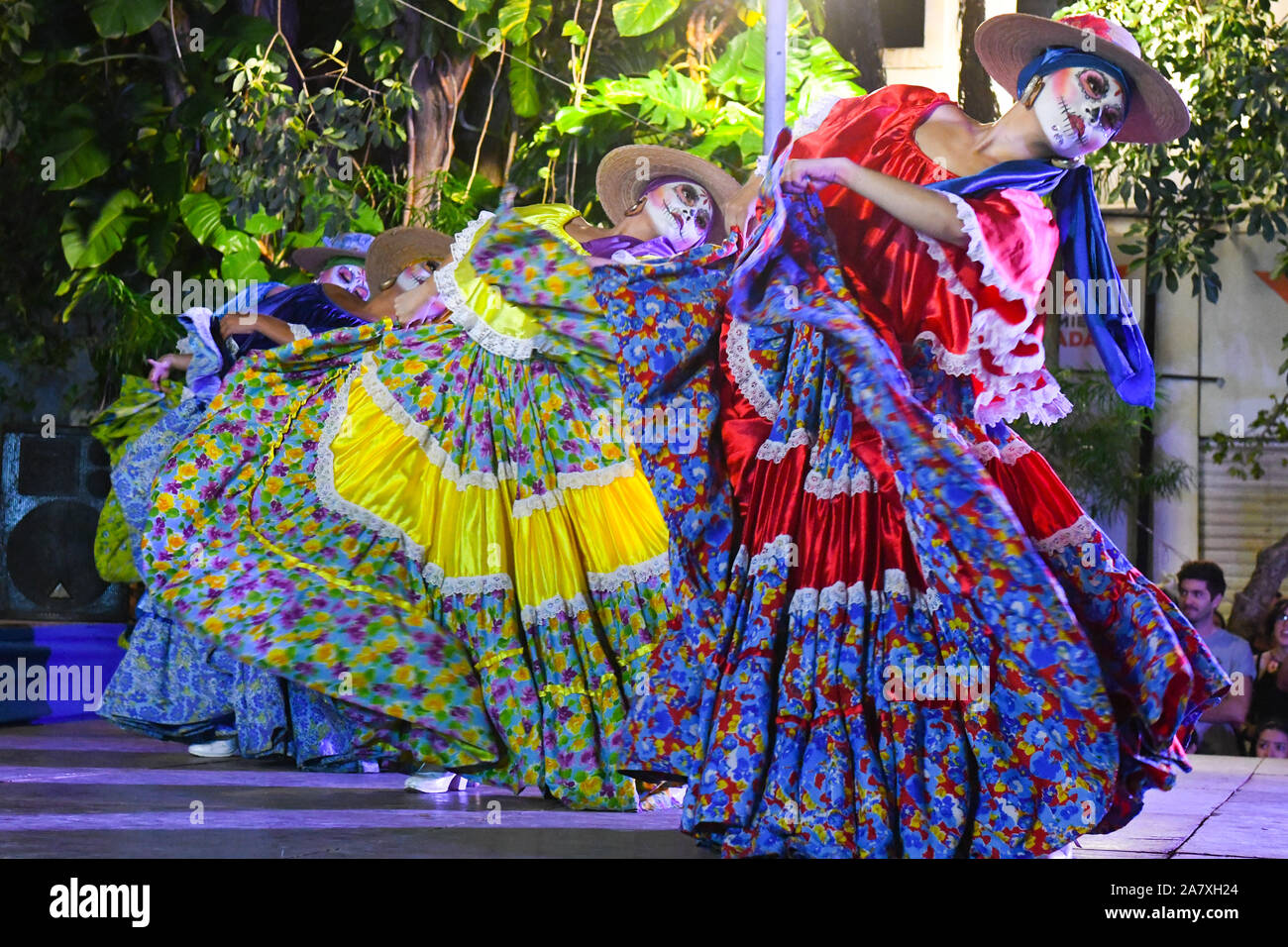 Groupe folklorique mexicain traditionnel danse danses mexicaines, Merida, Mexique Banque D'Images