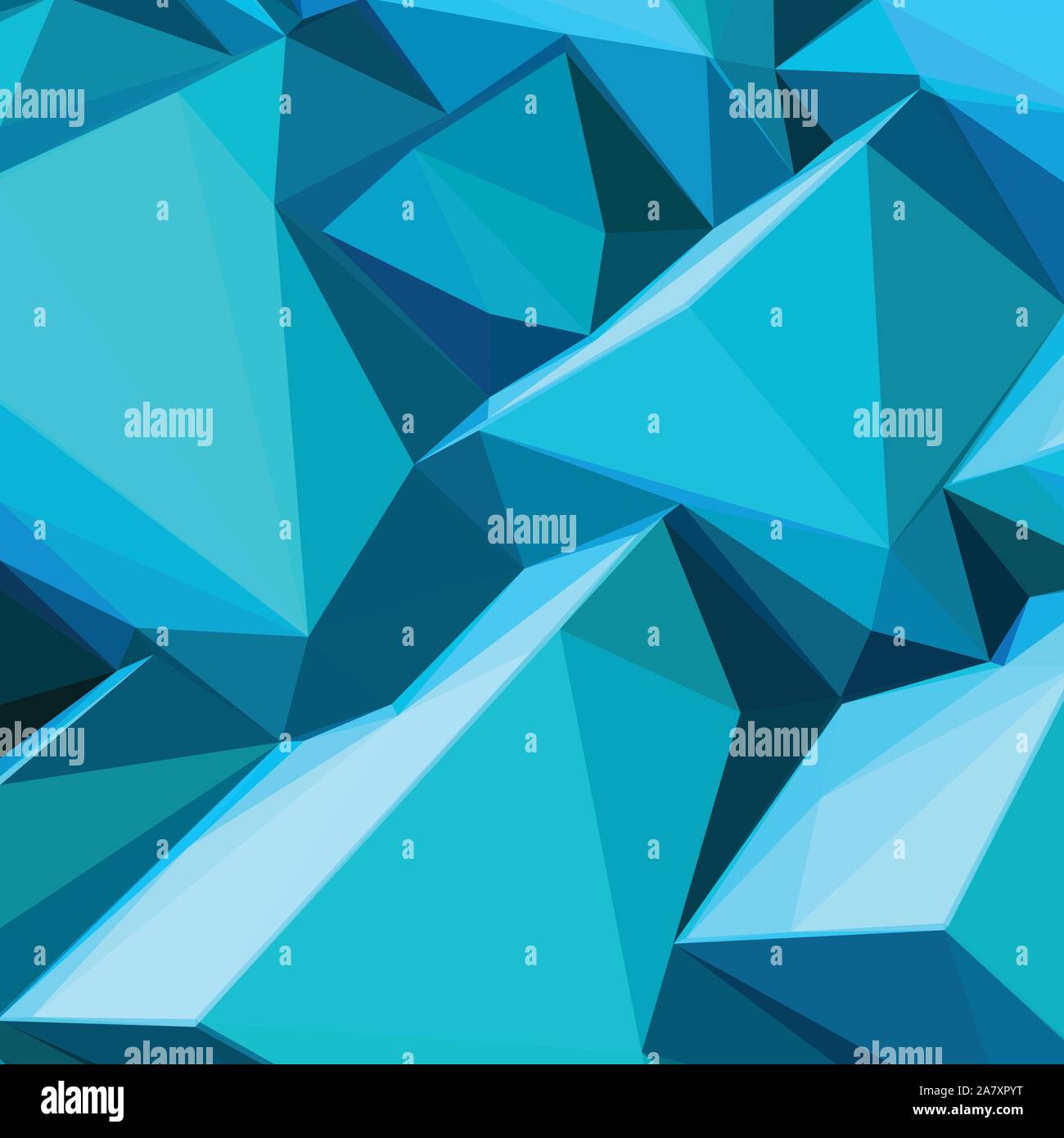 Poster avec abstract blue ice cubes Illustration de Vecteur