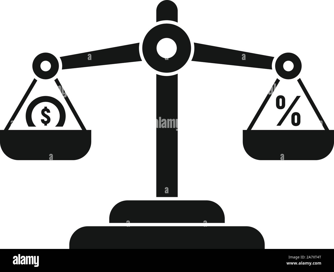 L'équilibre fiscal. Simple illustration de l'équilibre fiscal finances icône vecteur pour la conception web isolé sur fond blanc Illustration de Vecteur