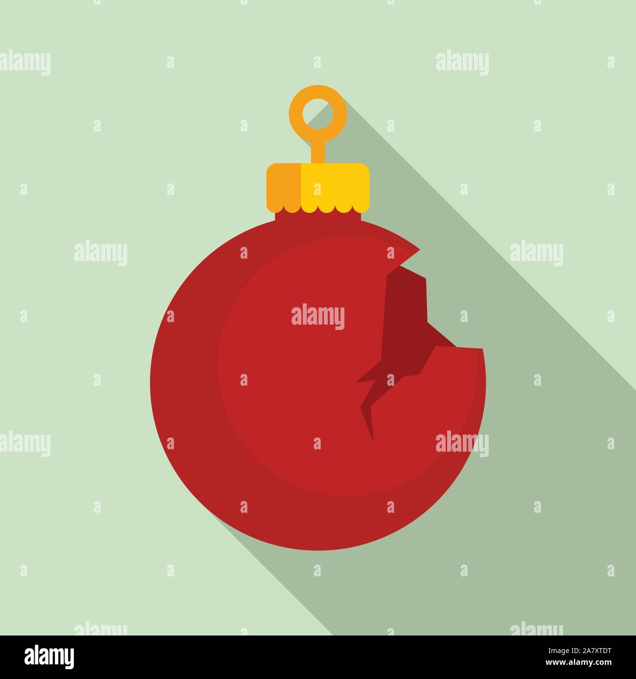 Broken sapin ball icône. Télévision illustration de broken sapin ball icône vecteur pour la conception web Illustration de Vecteur