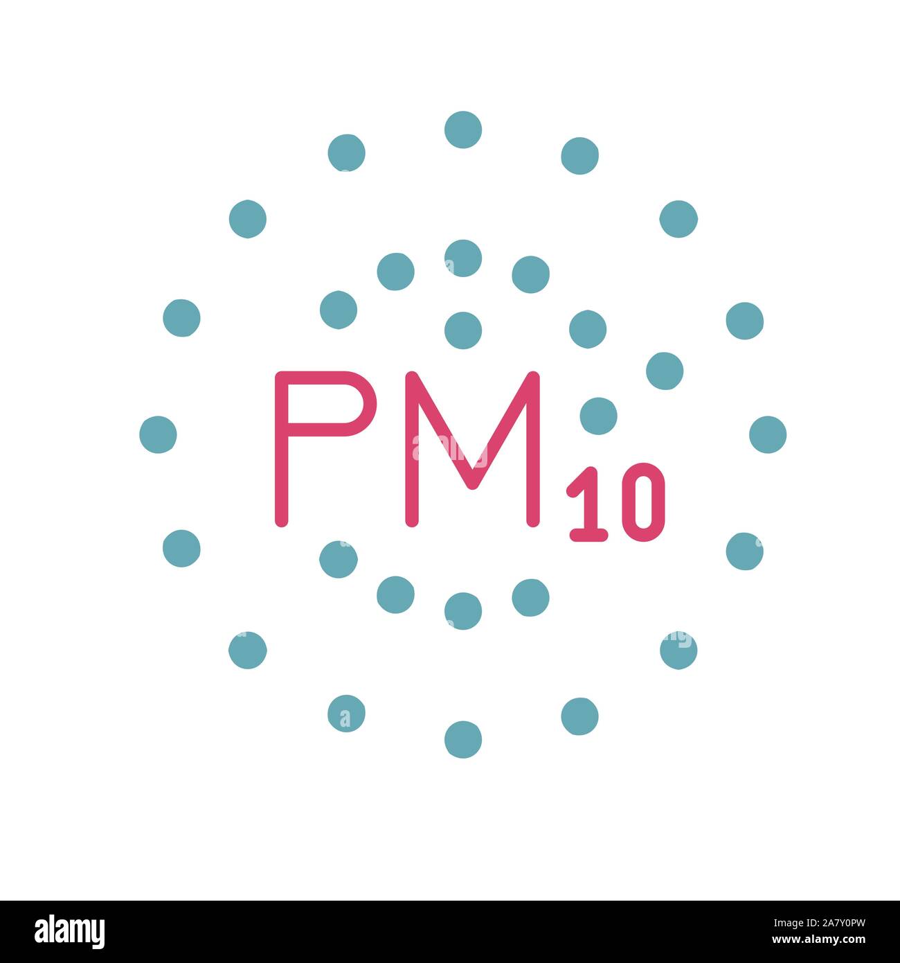 Les particules PM 10 - Pollution de l'icône comme fichier EPS 10 Illustration de Vecteur