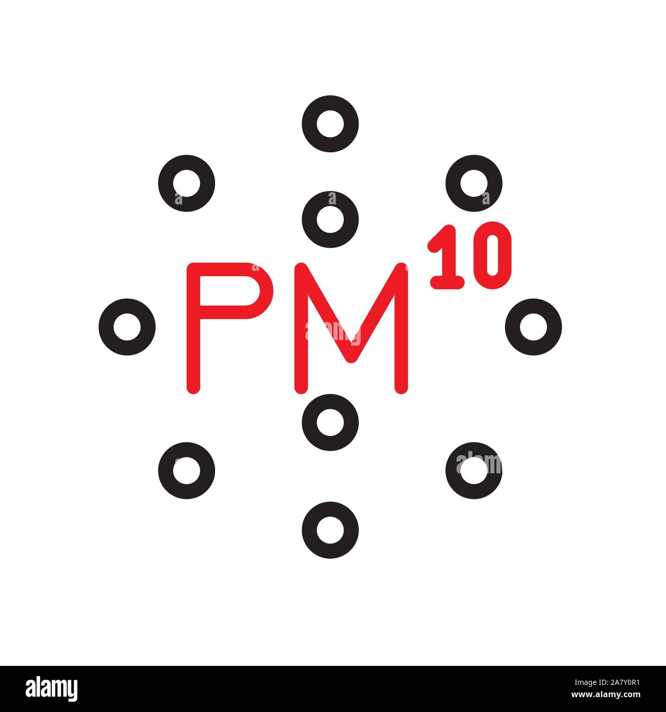 Les particules PM 10 - Pollution de l'icône comme fichier EPS 10 Illustration de Vecteur