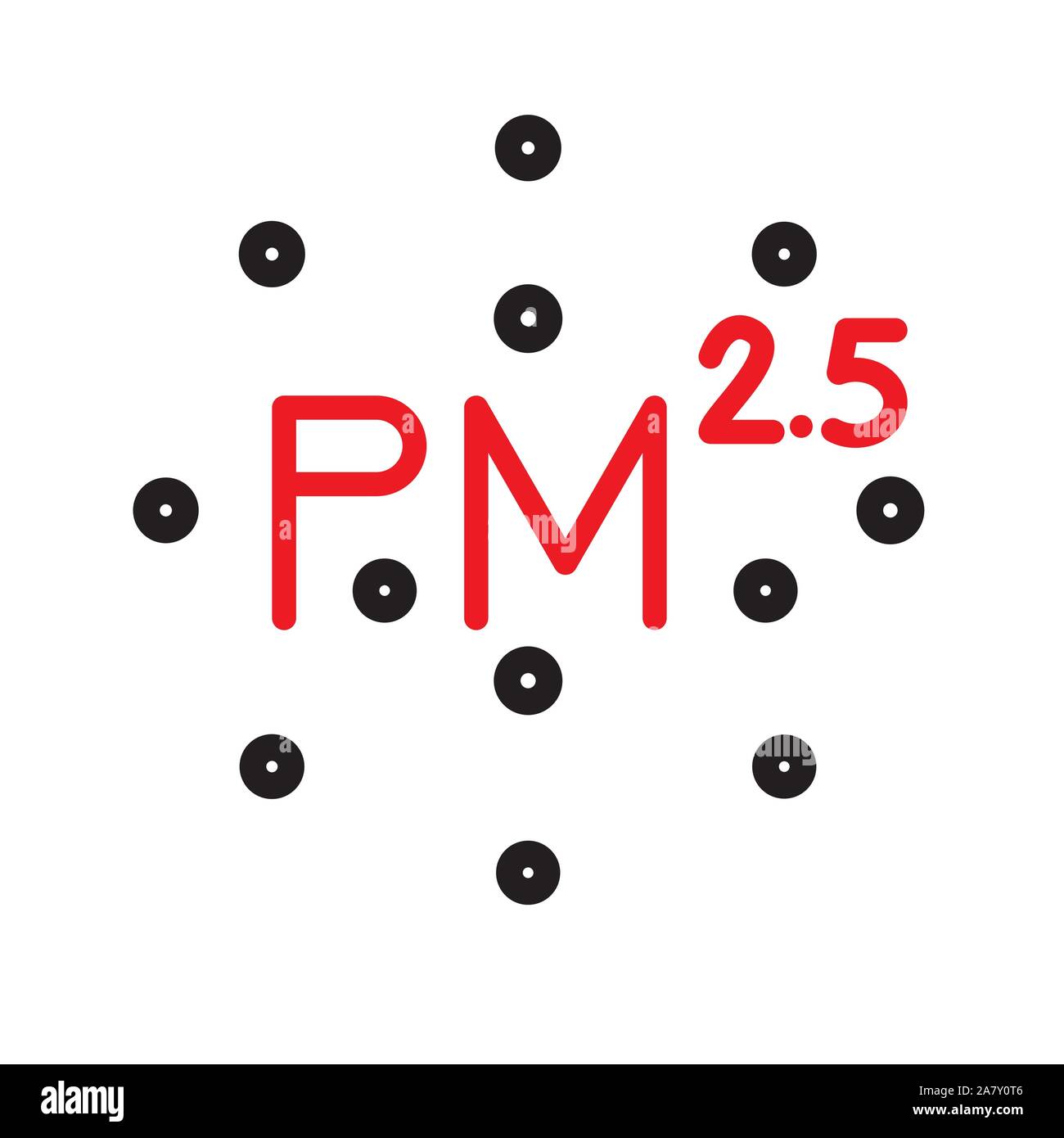 Les particules PM 2,5 - Pollution de l'icône comme fichier EPS 10 Illustration de Vecteur