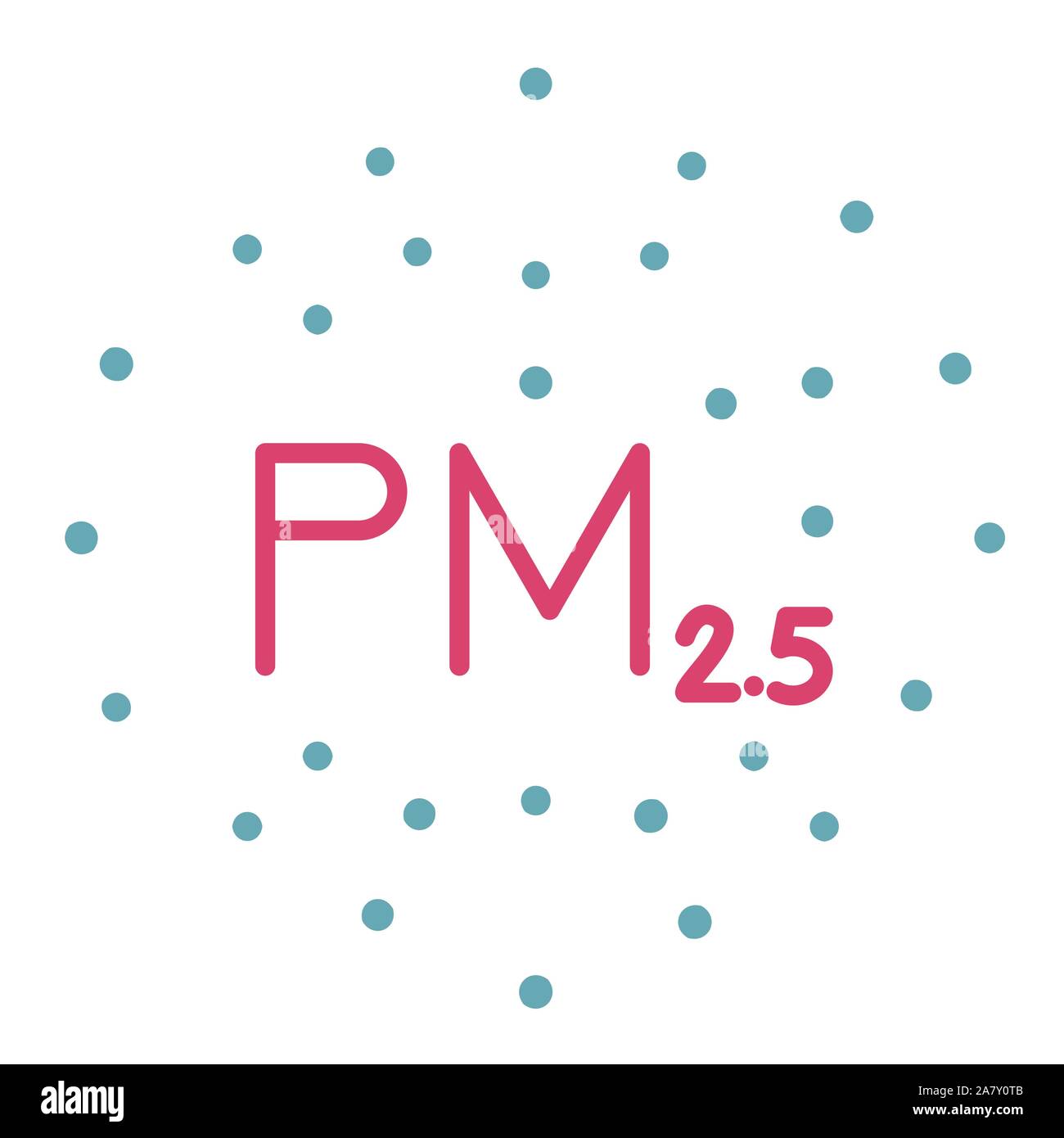 Les particules PM 2,5 - Pollution de l'icône comme fichier EPS 10 Illustration de Vecteur