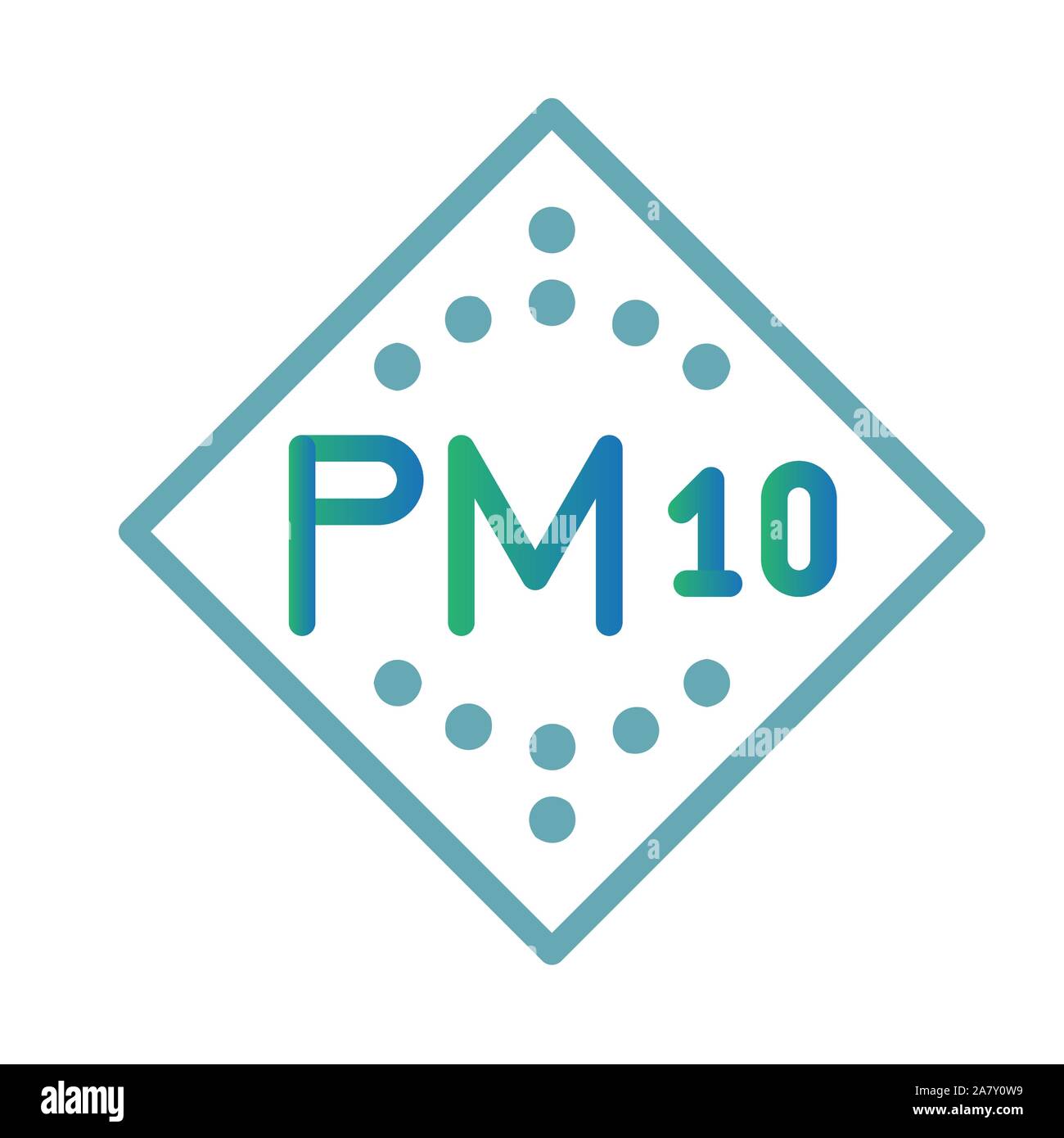 Les particules PM 10 - Pollution de l'icône comme fichier EPS 10 Illustration de Vecteur