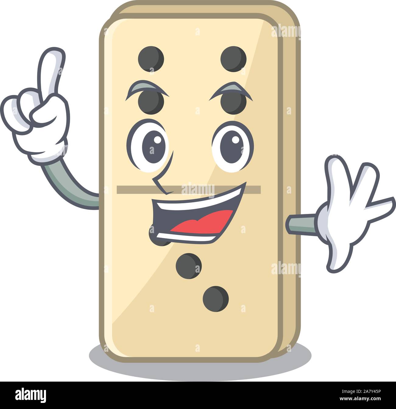 Fabricants Isole Un Domino Avec Le Dessin Anime Image Vectorielle Stock Alamy