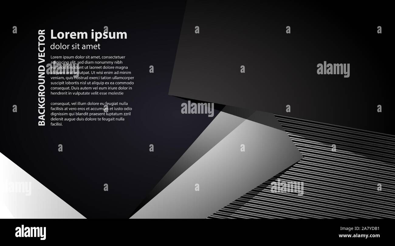 Résumé fond de blanc et noir du papier origami. Vector illustration Illustration de Vecteur