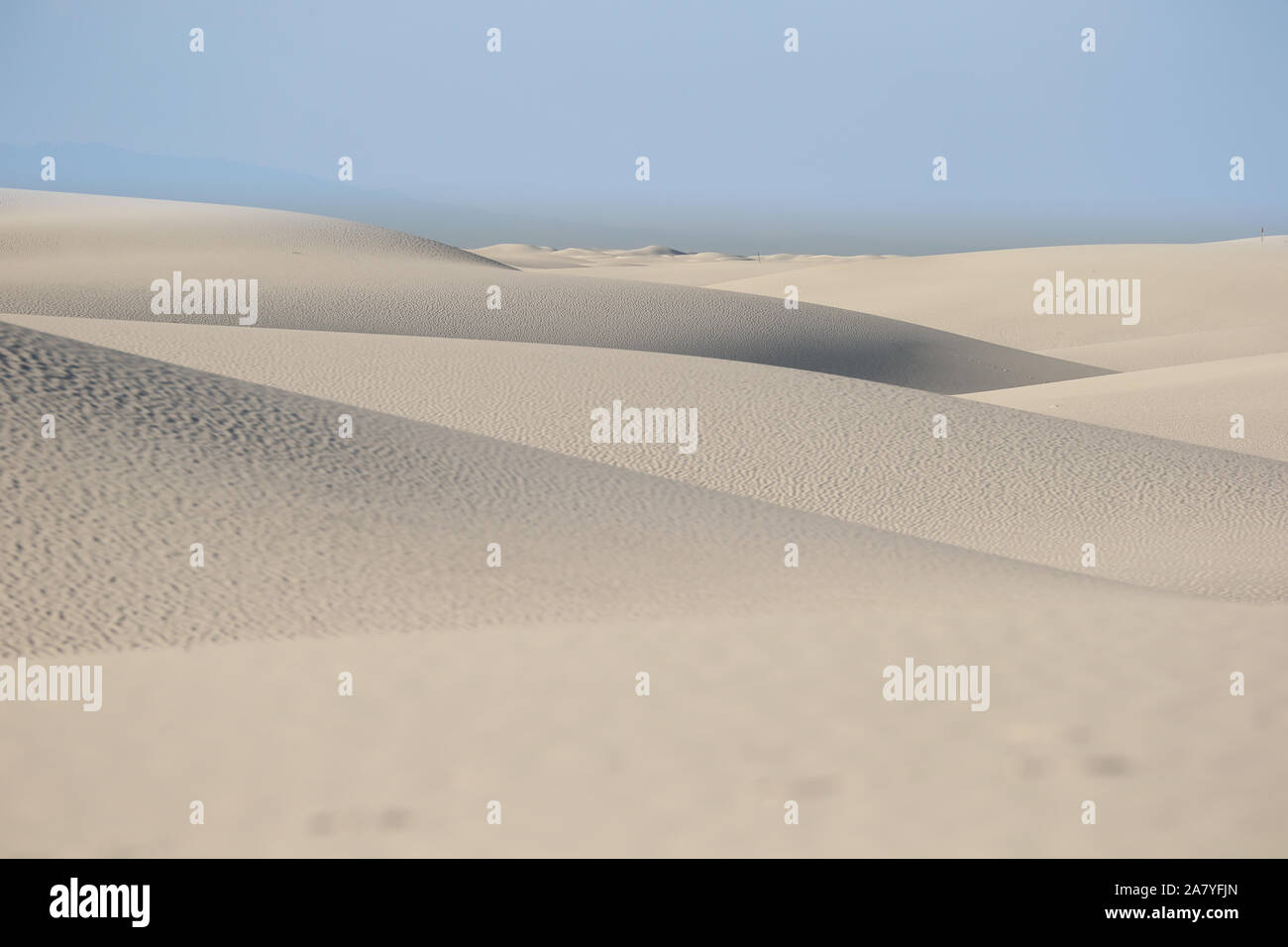 Les dunes de sable blanc de blanc Banque D'Images