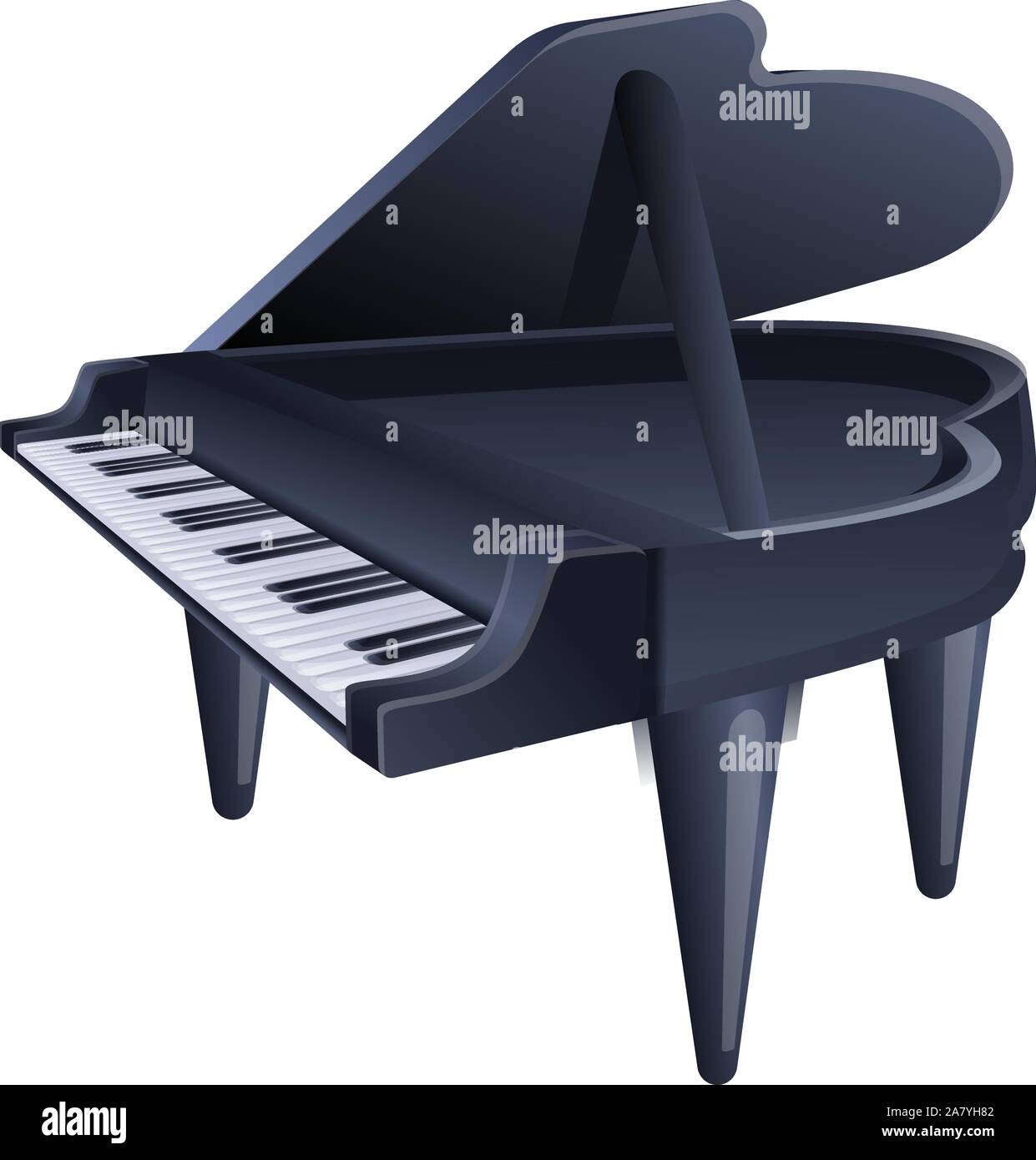 L'icône du grand piano. Caricature de piano à l'icône vecteur pour la  conception web isolé sur fond blanc Image Vectorielle Stock - Alamy