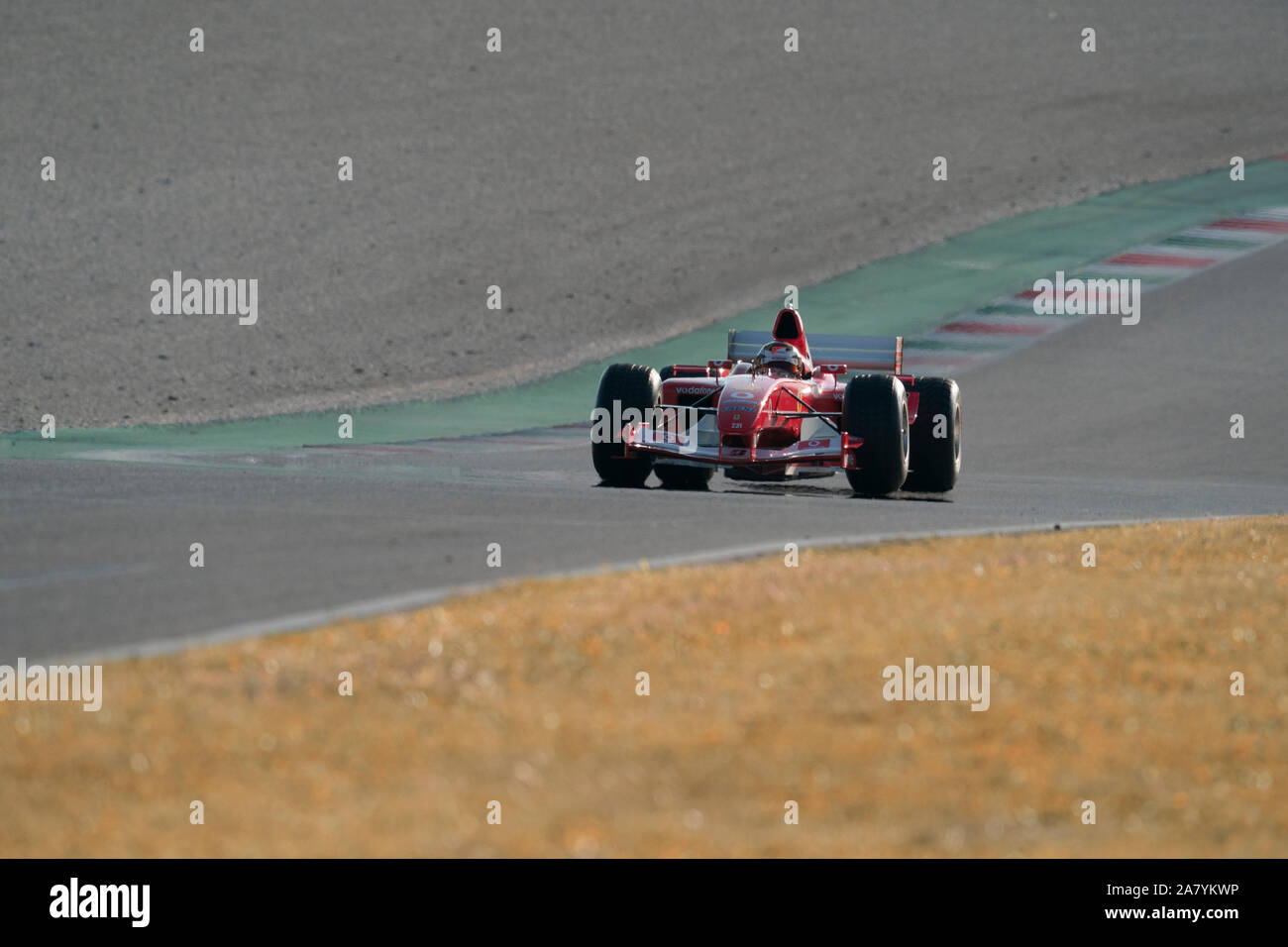 Mugello, Italie - 27 octobre 2019 : pas de courir avec Ferrari F1 moderne au cours de Ferrari Challenge Finale mondiale 2019 sur le circuit du Mugello en Italie Banque D'Images