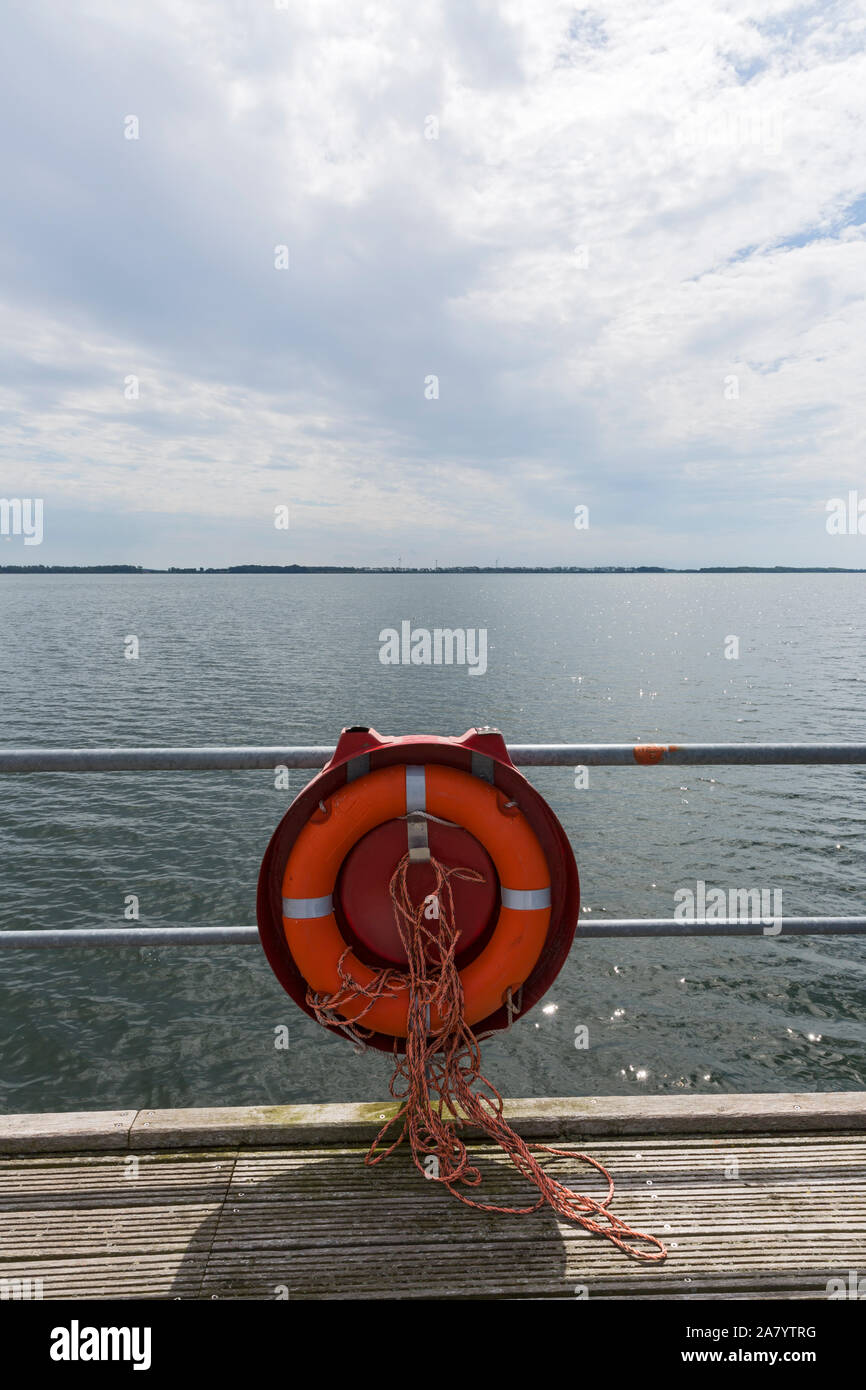 Rügen, Dranske, Wieker Bodden Banque D'Images